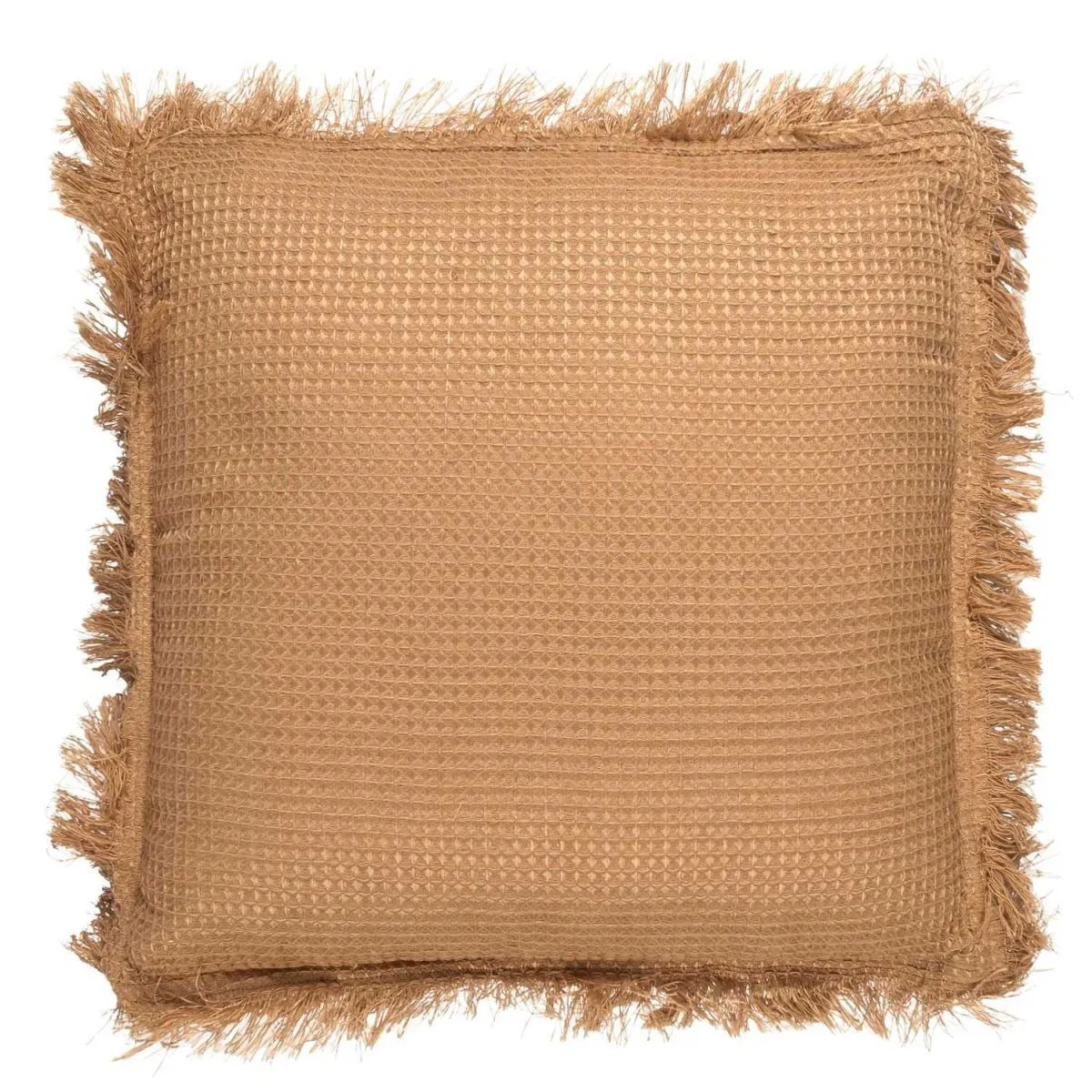 Coussin - HOME DECO FACTORY - Gaufré - Ocre