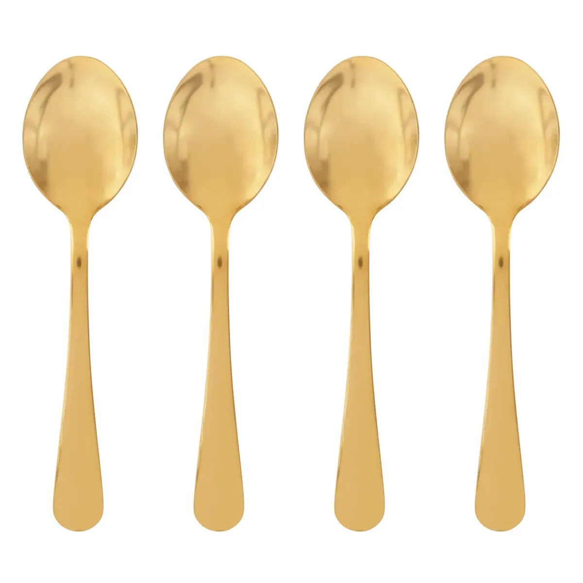 Lot De 4 Cuillères À Café Gold Inox Or - Sg Secret De Gourmet
