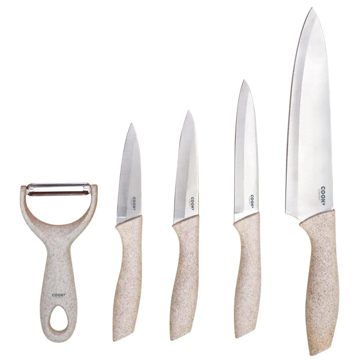 Lot De 4 Couteaux - Cook Concept - Acier Inoxydable - Beige