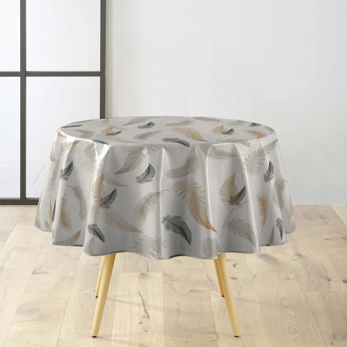 Nappe Toile Cirée Ronde Imprimé "folea" 160cm Multicolore