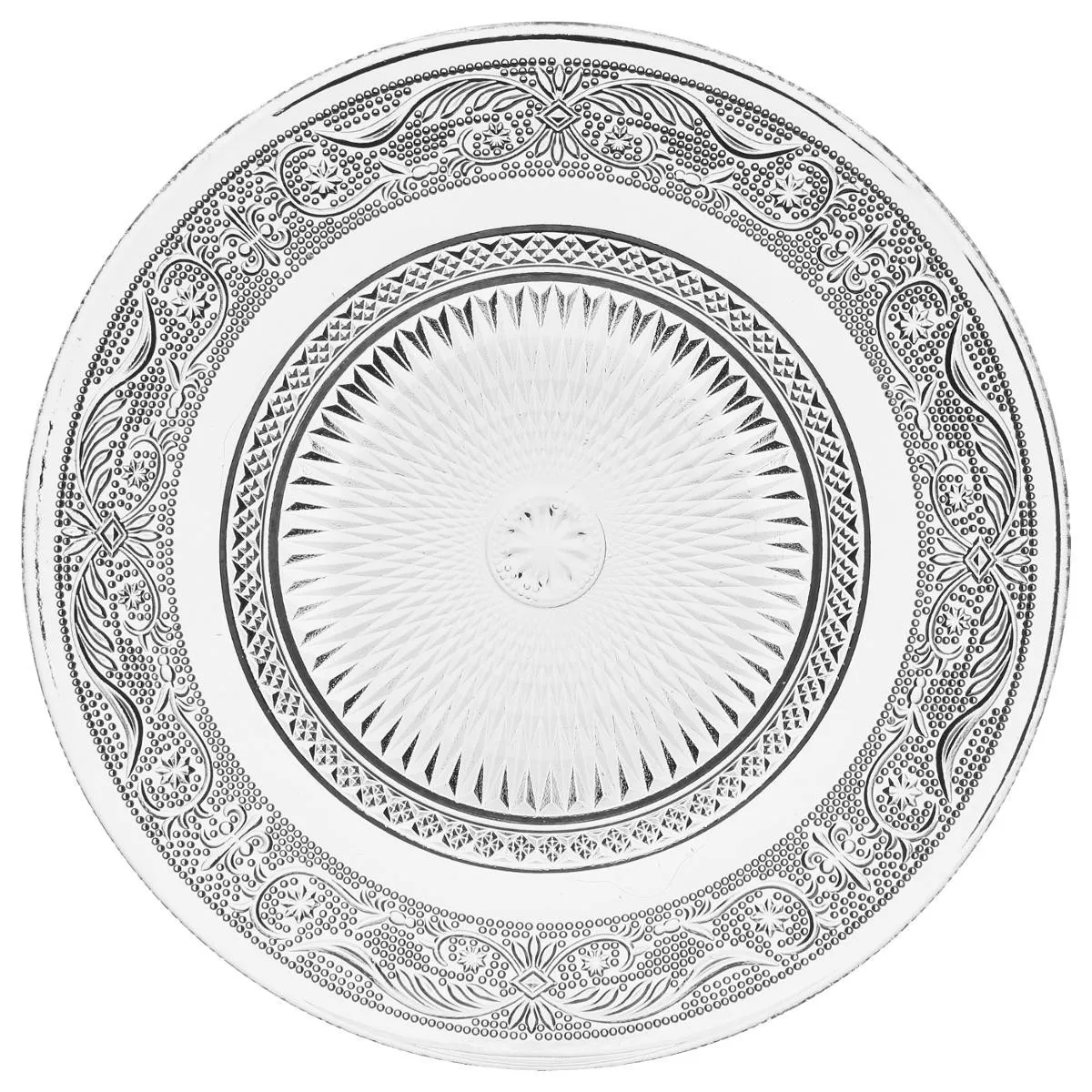 Lot De 6 Assiette À Dessert Renaissance D.20cm Verre - Sg Secret De Gourmet