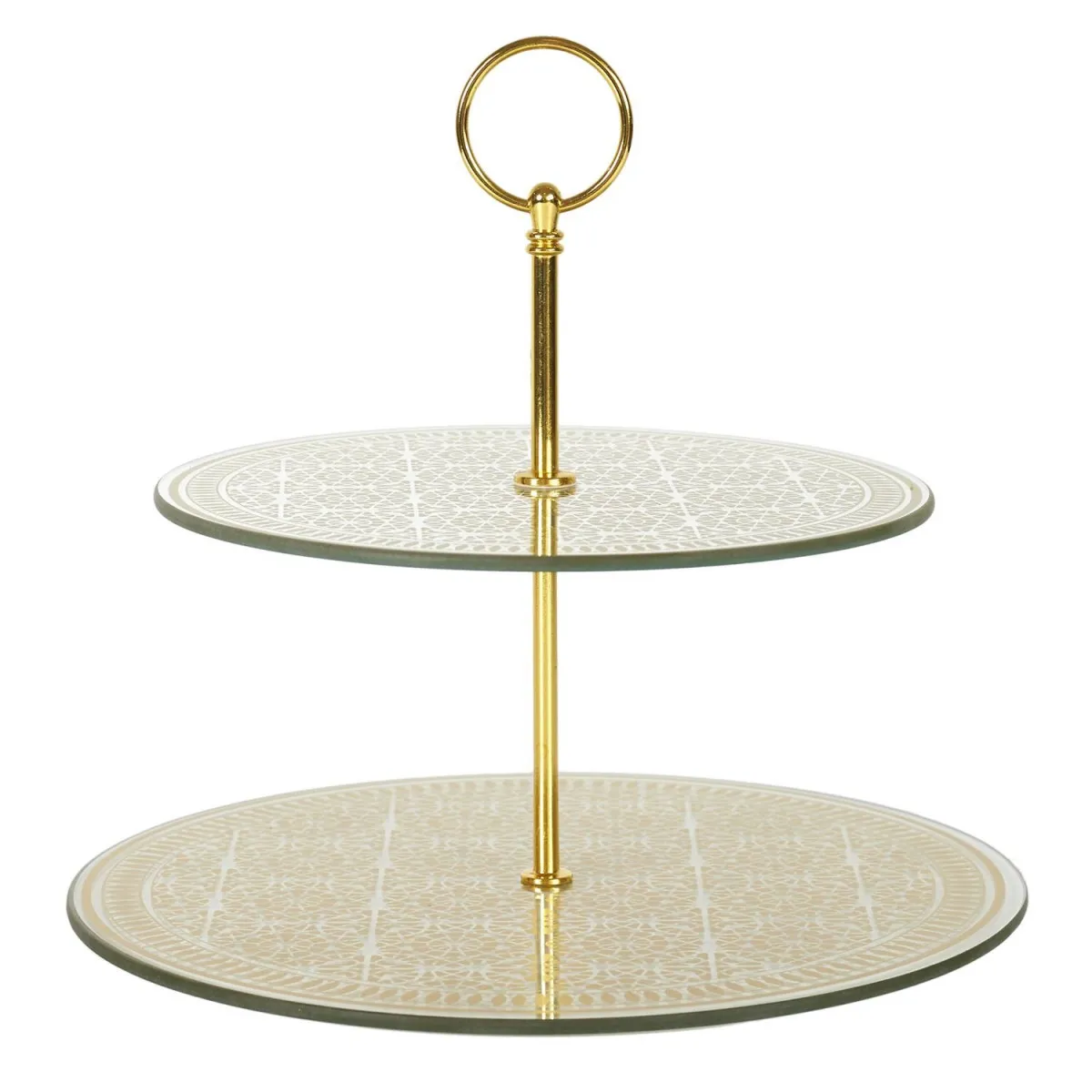 Plateau de Présentation - HOME DECO FACTORY - Double - Or et Gris