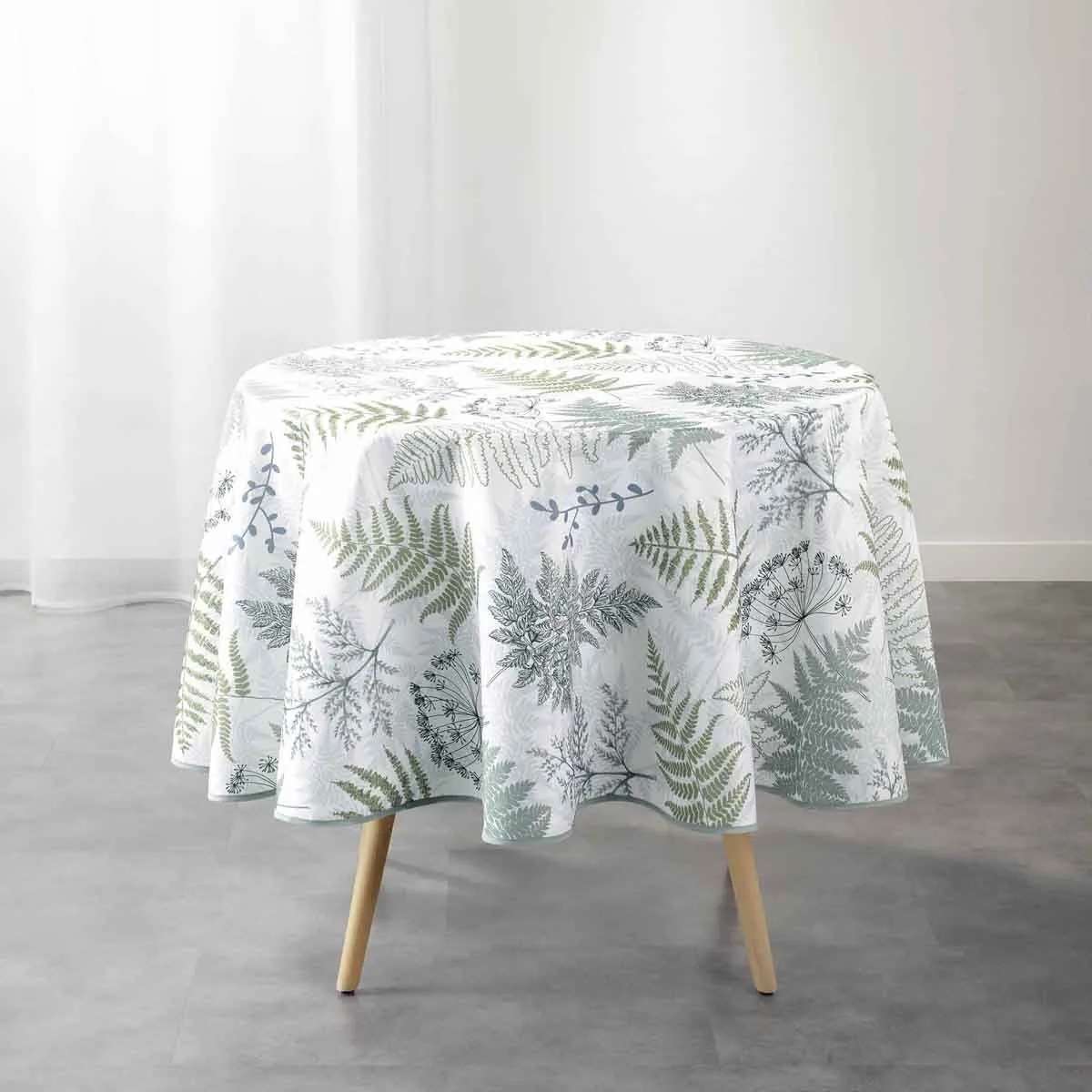 Nappe Ronde Imprimée "melisandre" 180cm Vert