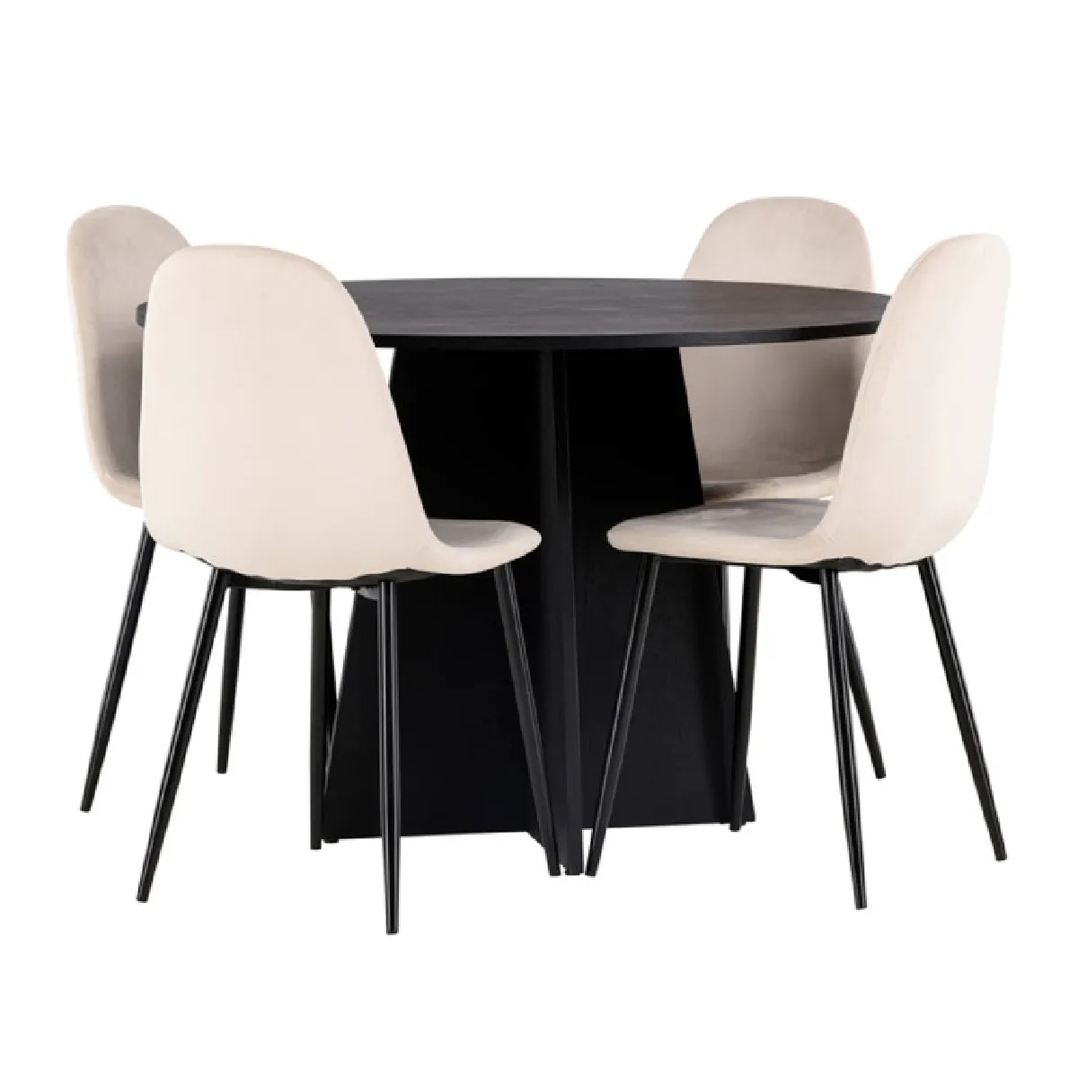 Bootcut Dining Table with Polar Chairs