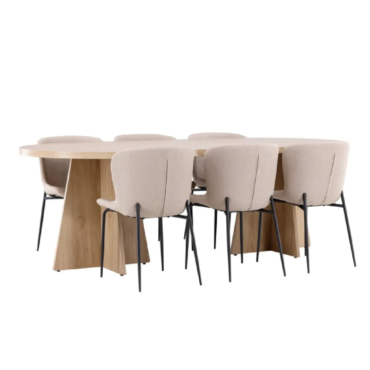 Bootcut Dining Table with Modesto Chairs