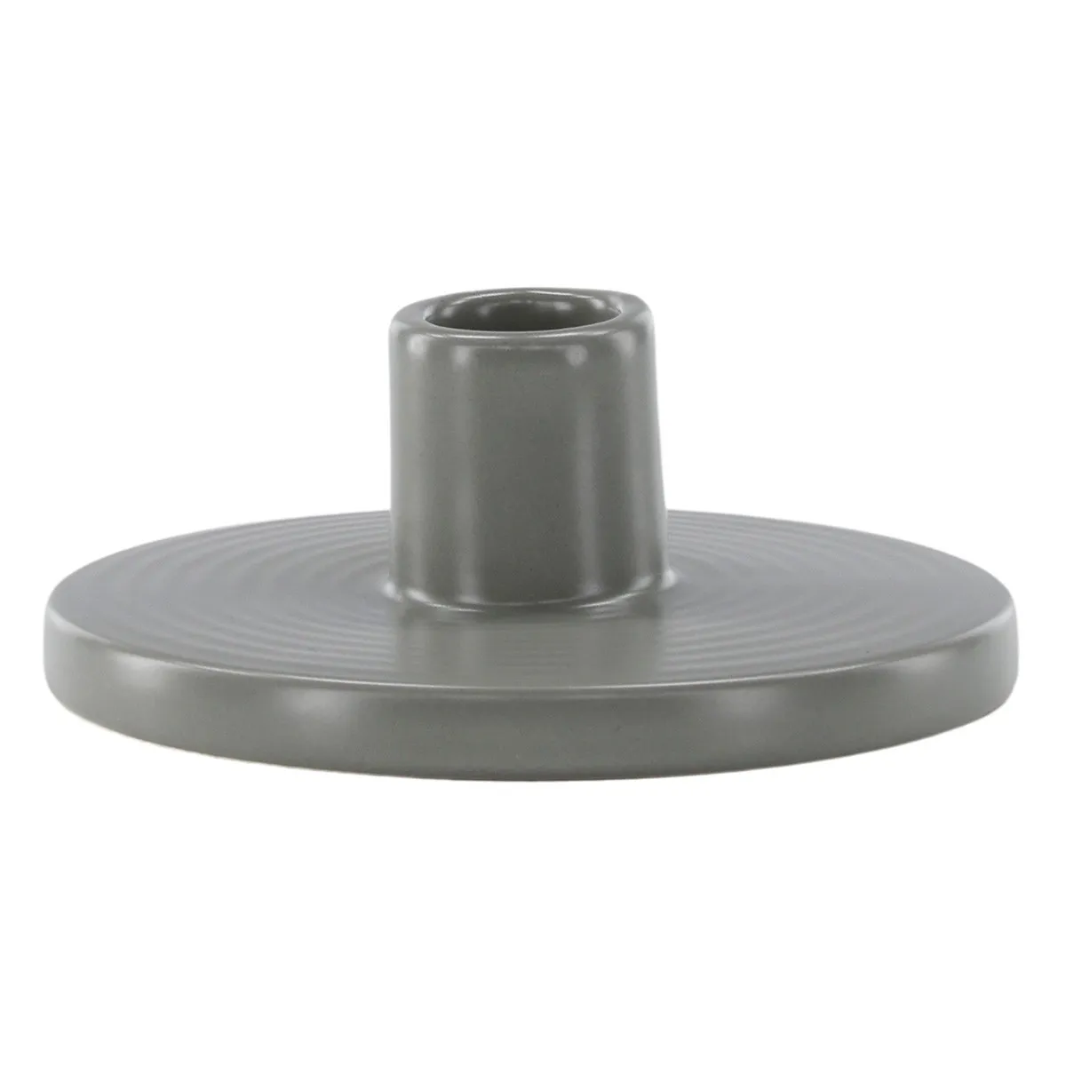 Bougeoir en Céramique "Bette" 12cm Gris