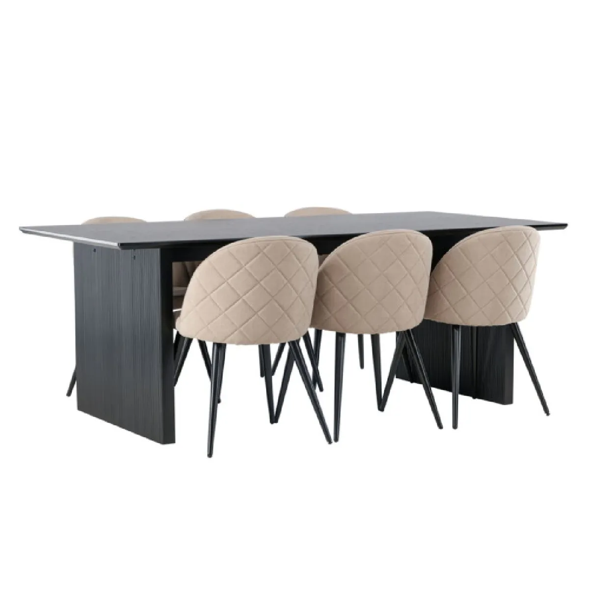 Vail Dining Table with Velvet Chairs