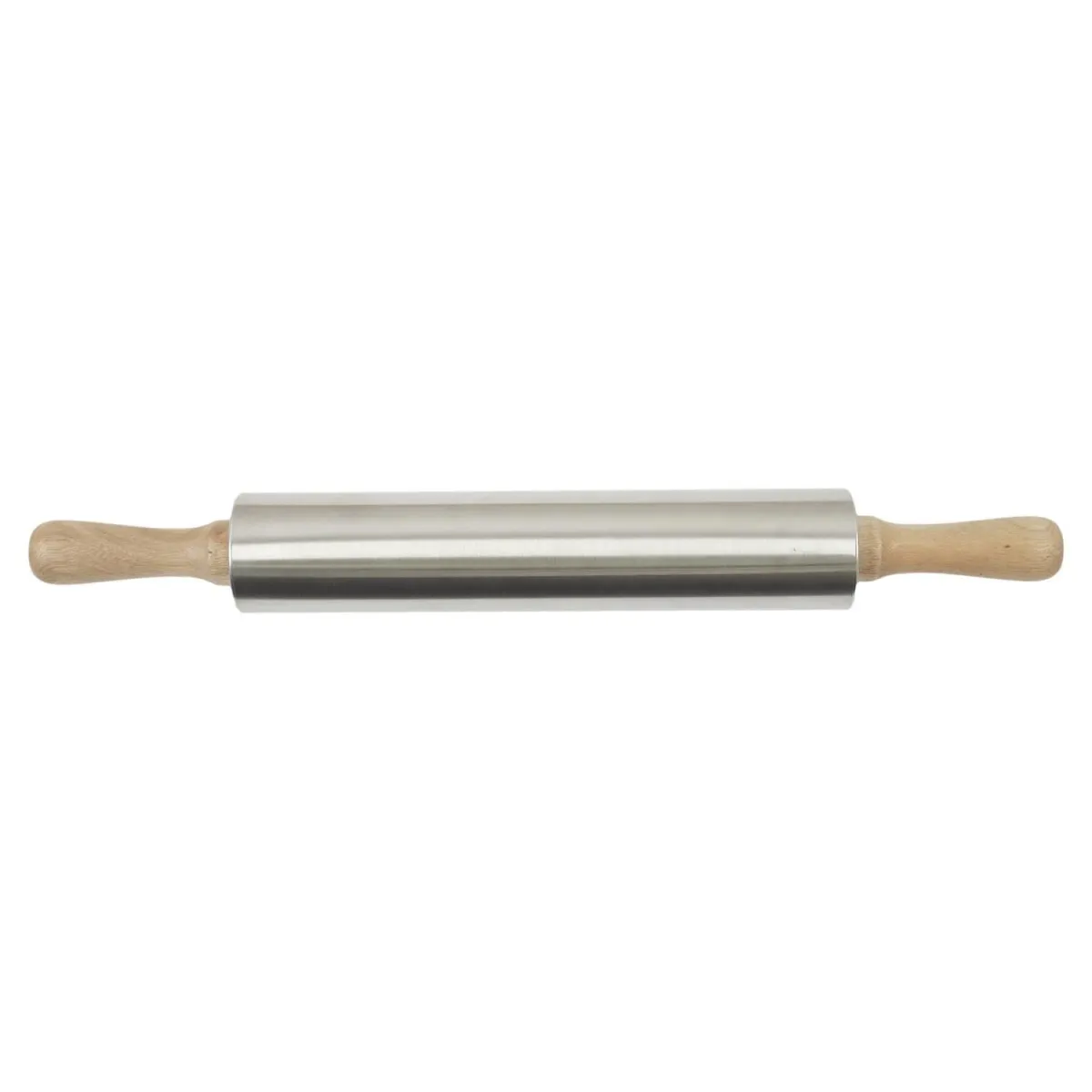 Rouleau à Pâtisserie - LILY COOK - Poignées en Bois - Inox - Argent et Marron