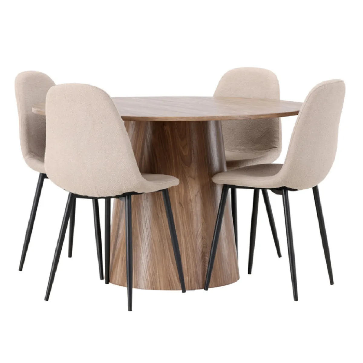 Lanzo Dining Table with Polar Chairs
