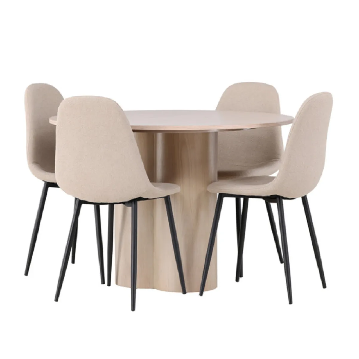 Olivia Dining Table with Polar Chairs