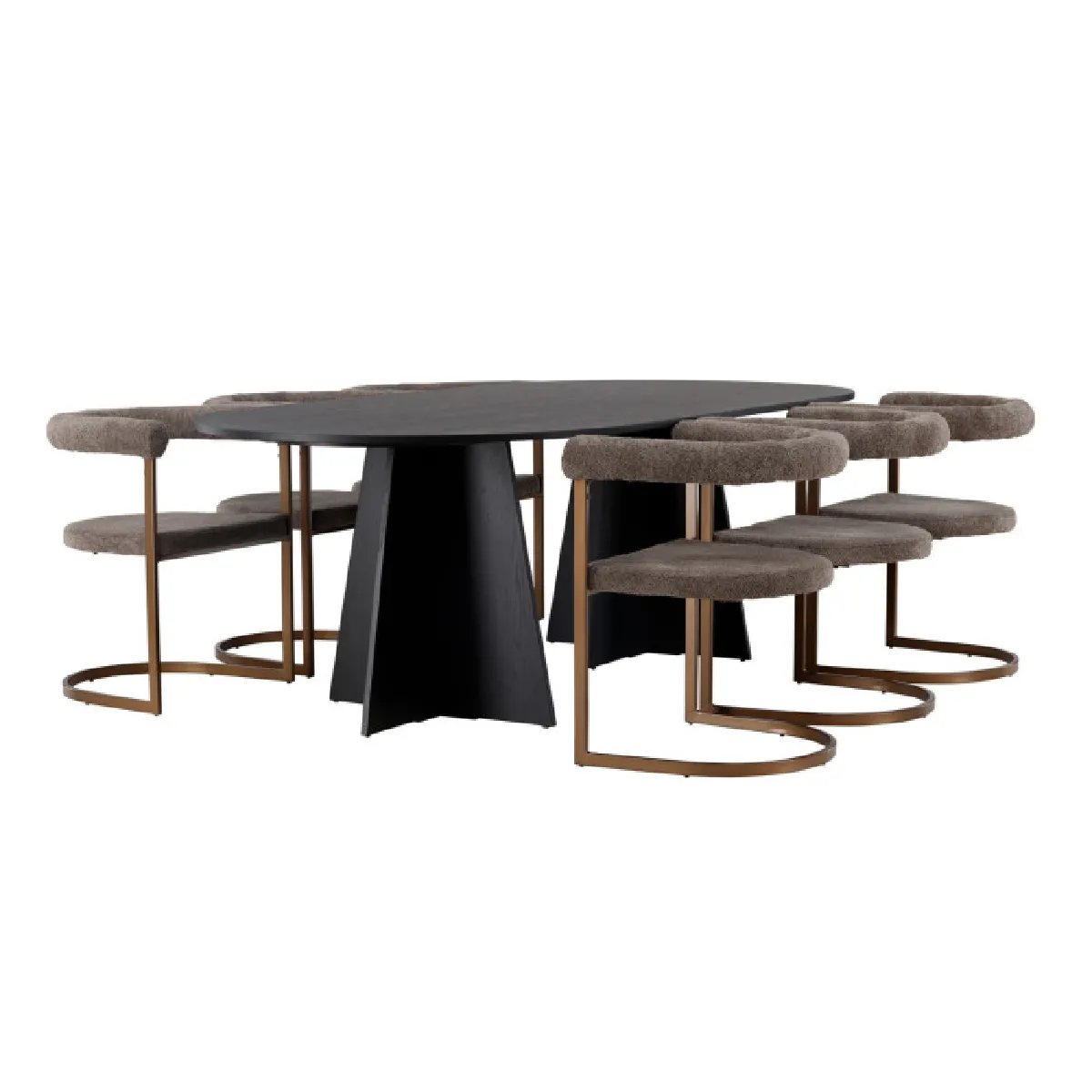 Bootcut Dining Table with Morning Chairs