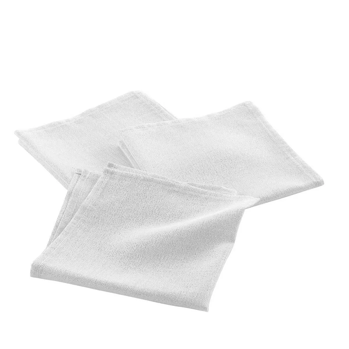 Lot De 3 Serviettes De Table "silvery" 40x40cm Gris