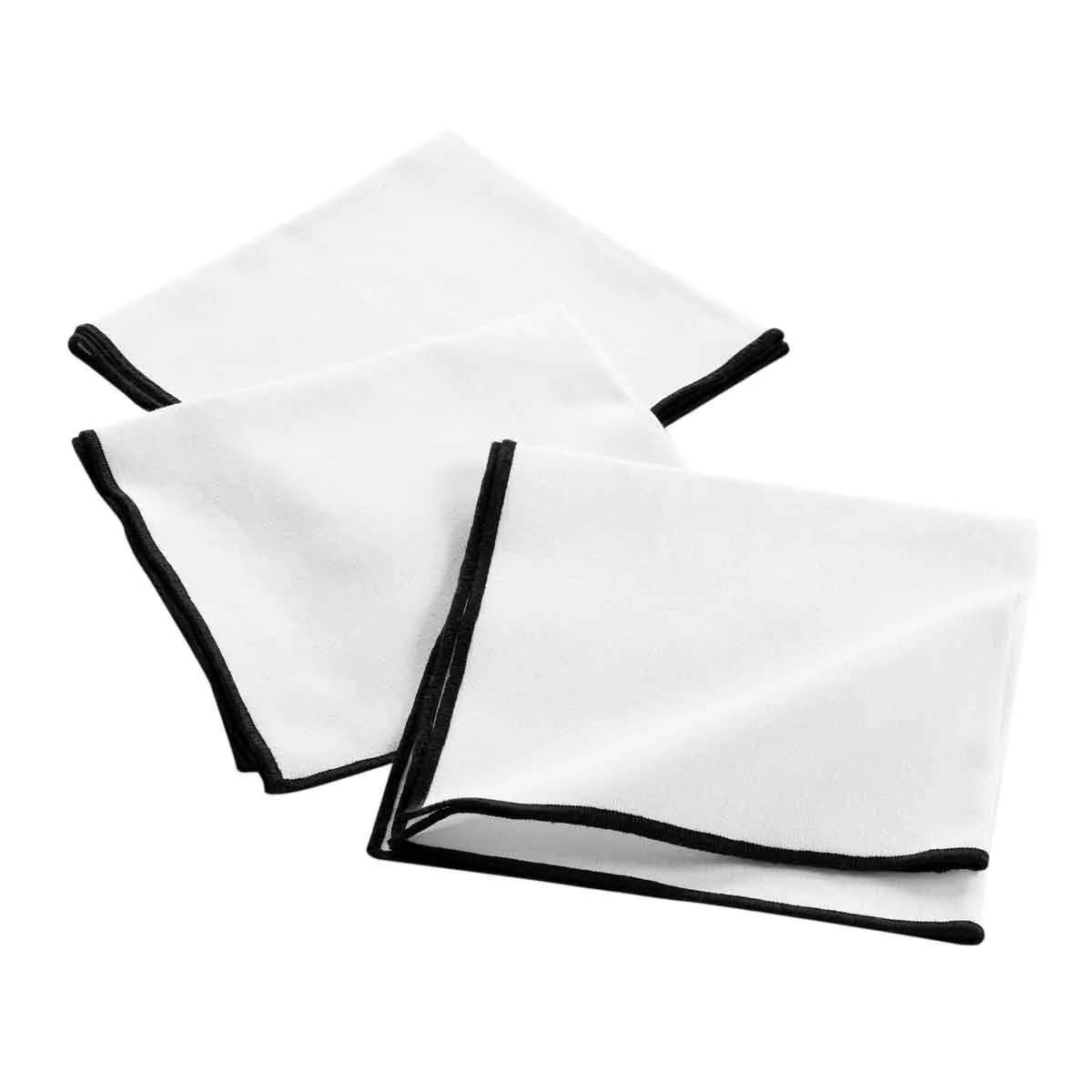 Lot De 3 Serviettes De Table "mistraline" 40x40cm Blanc