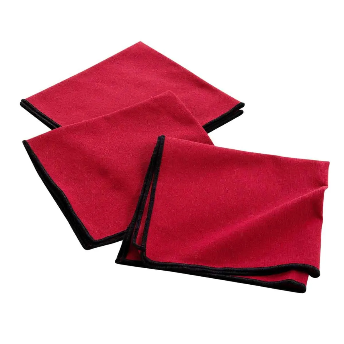 Lot De 3 Serviettes De Table "mistraline" 40x40cm Bordeaux