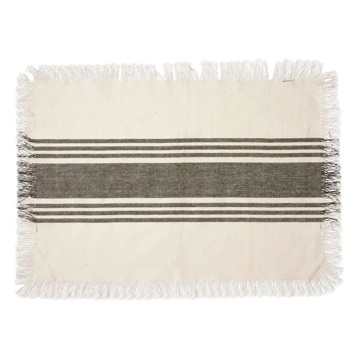 Set De Table Rayé Déco "délice" 30x45cm Blanc
