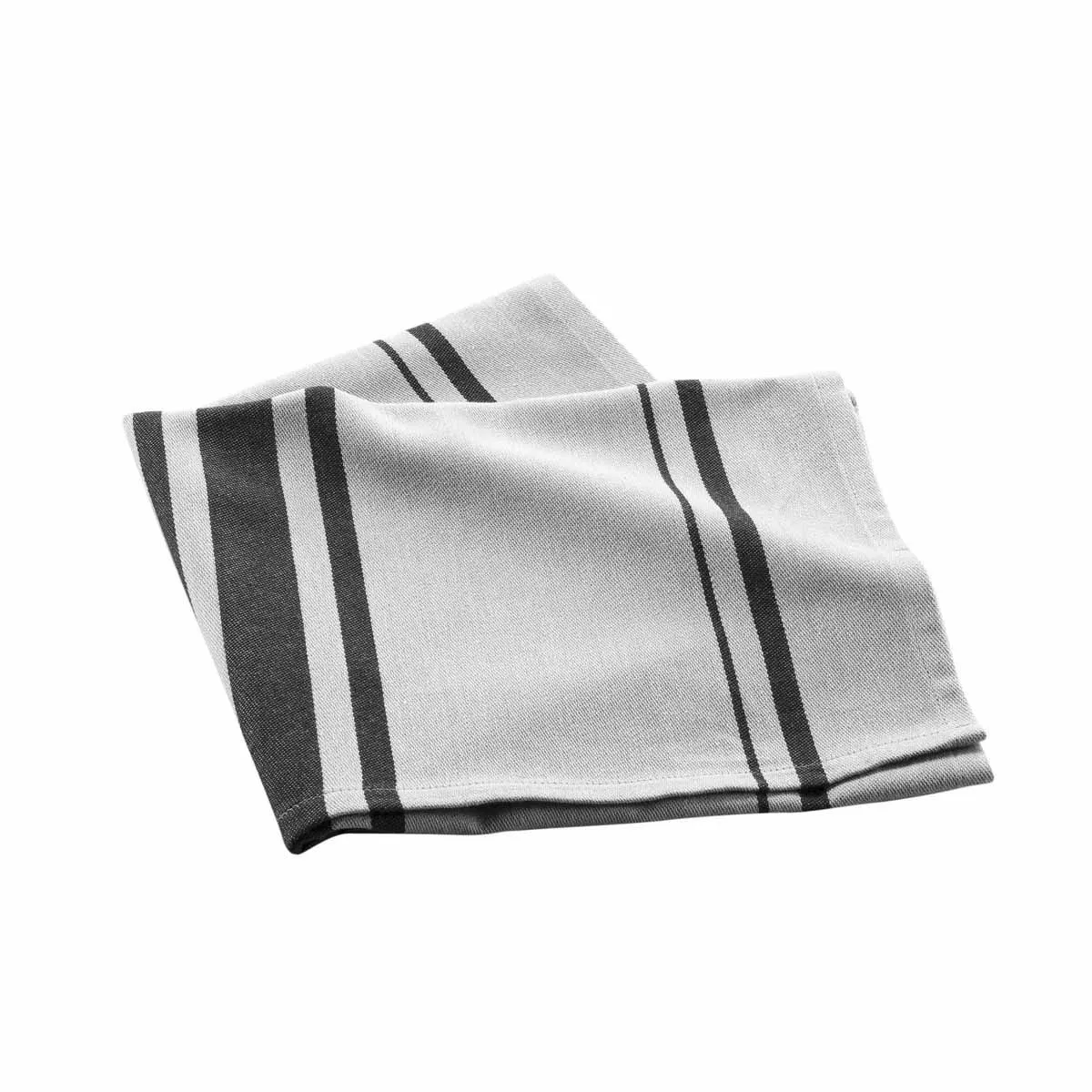 Torchon En Coton Tissé "comptoir" 50x70cm Gris