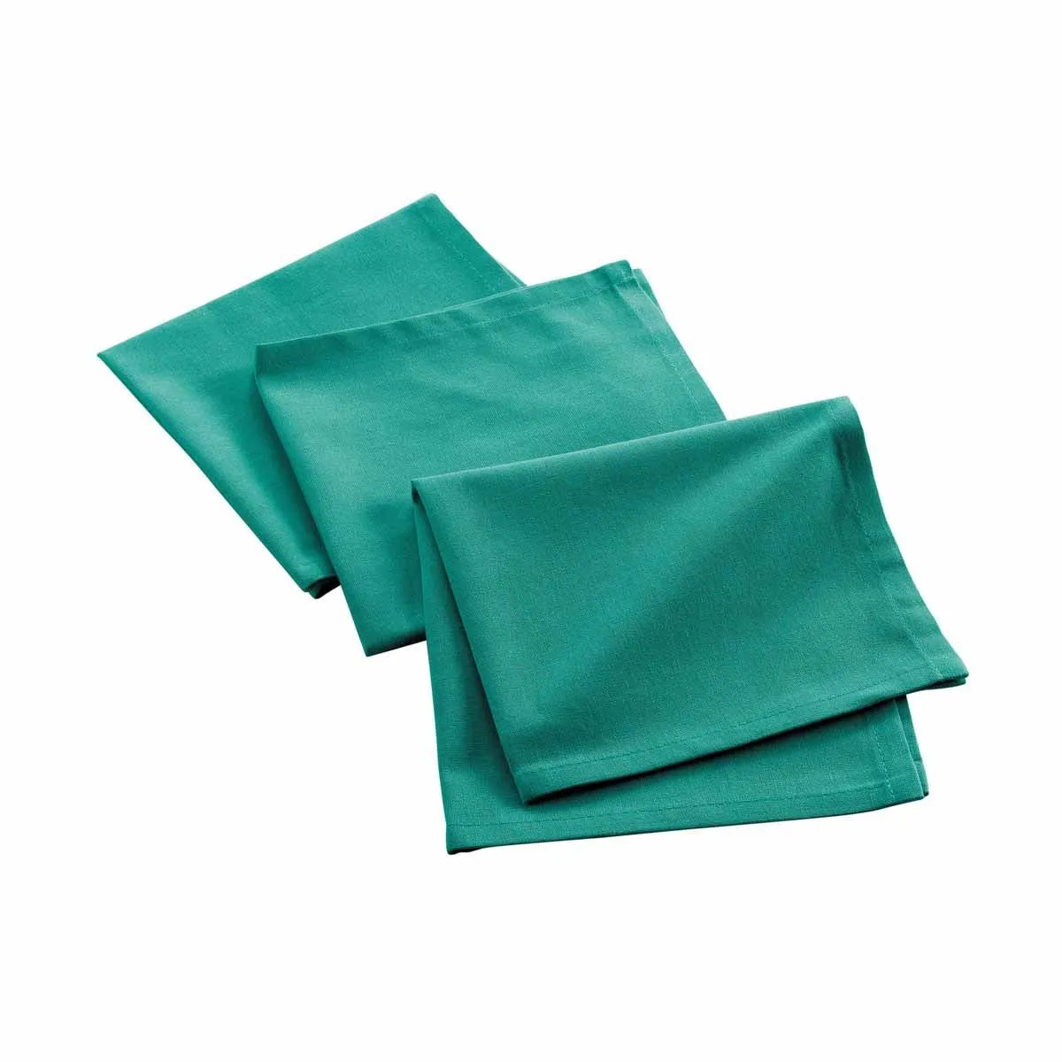 Lot De 3 Serviettes De Table "mistral" 40x40cm Émeraude