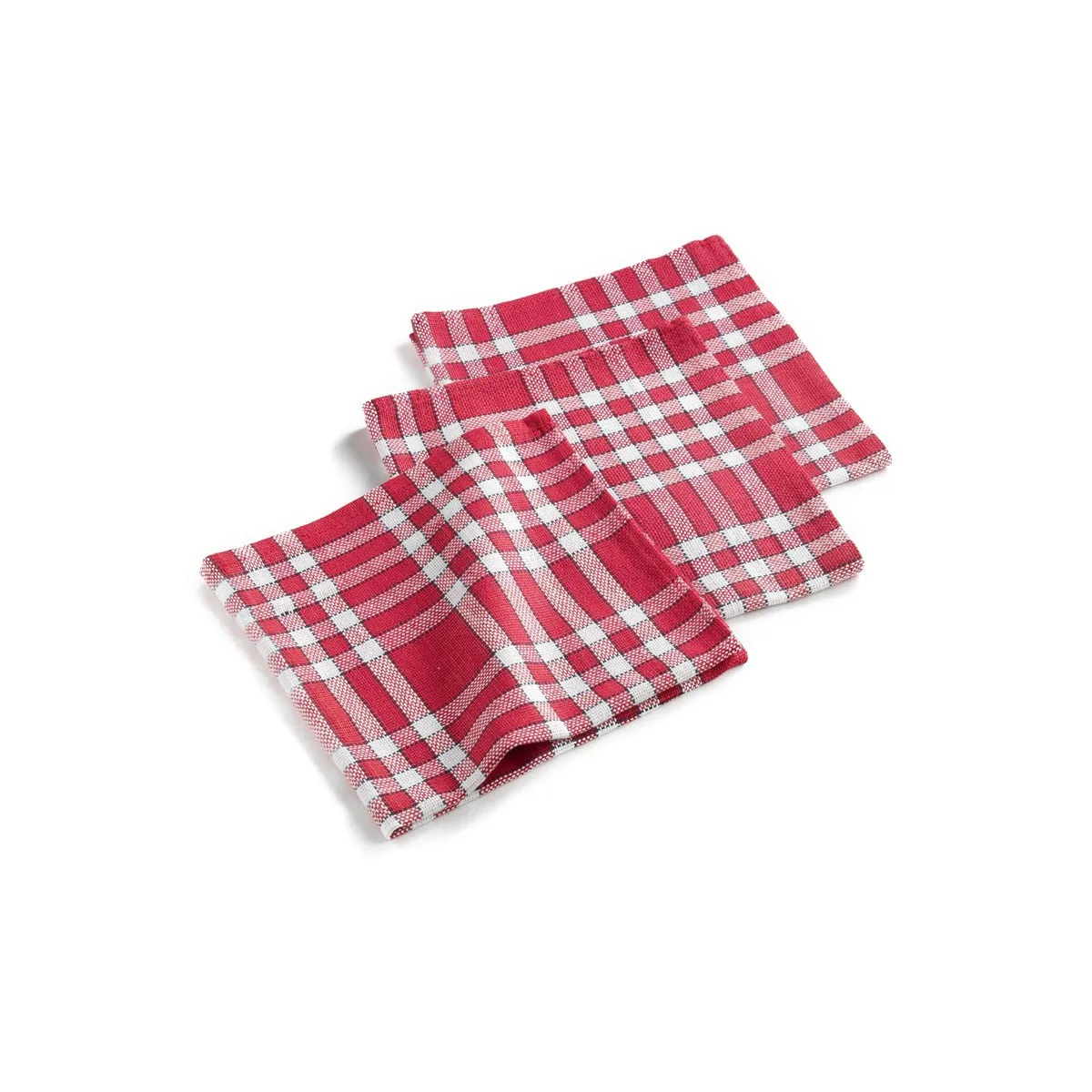 Lot De 3 Serviettes De Table "traditio" 45x45cm Rouge