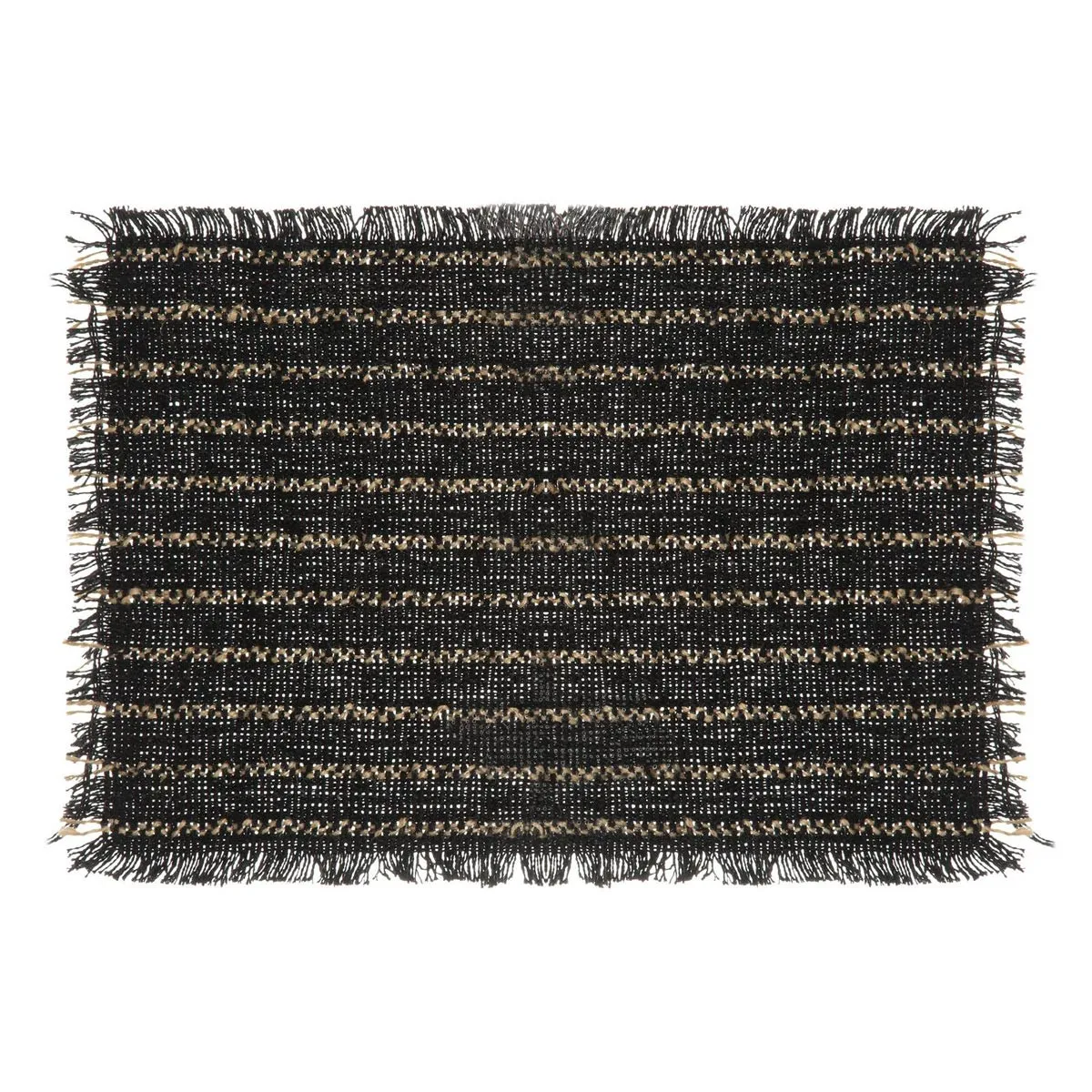 Set De Table Déco "jute" 30x45cm Noir