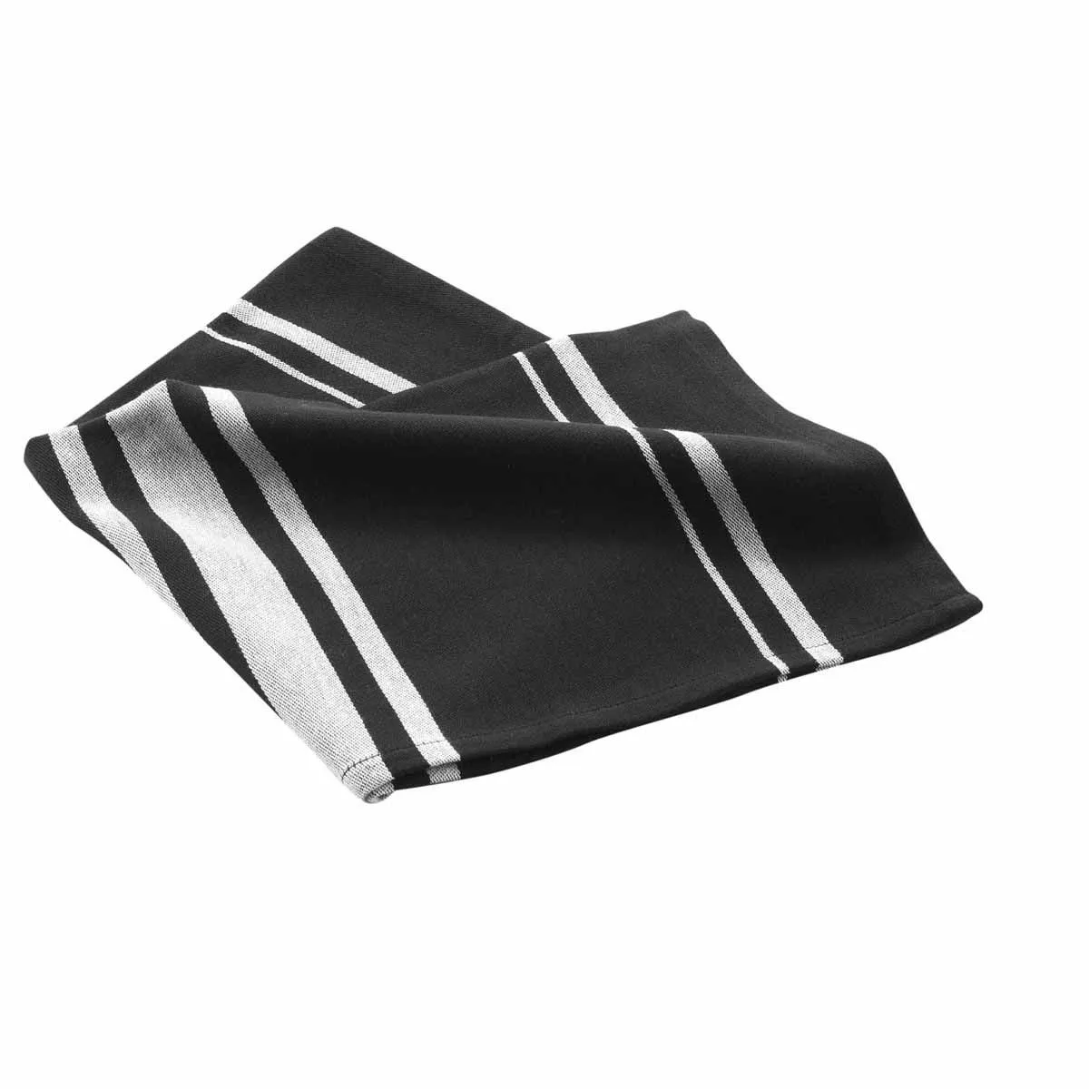 Torchon En Coton Tissé "comptoir" 50x70cm Noir
