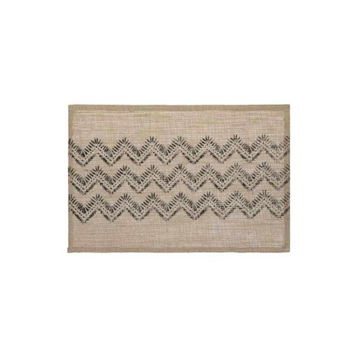 Set De Table En Jute "chevron" 30x45cm Noir