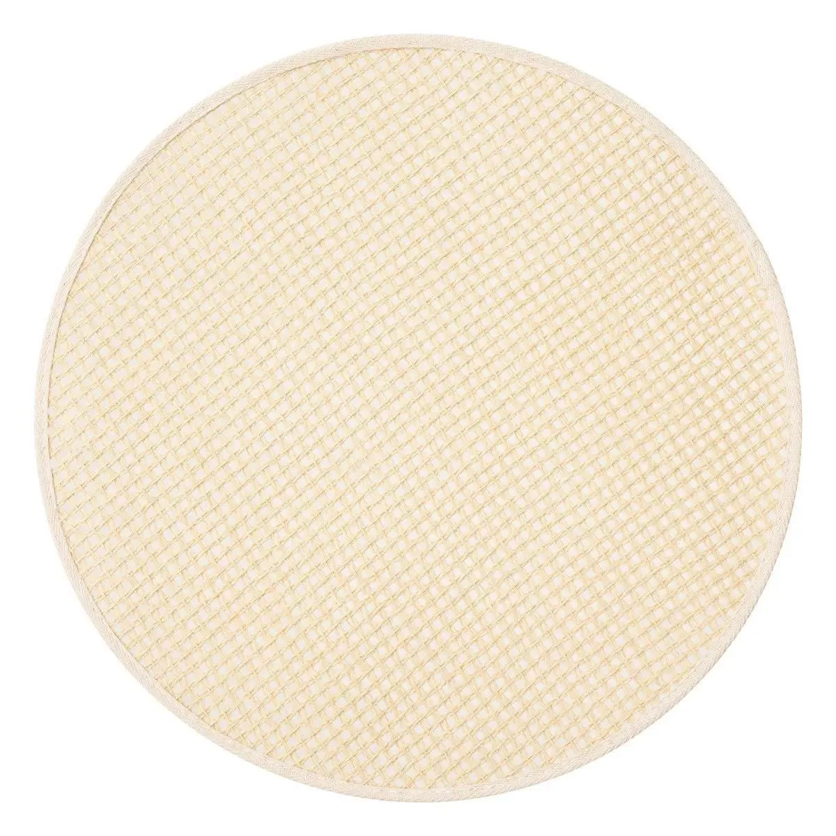 Set De Table Rond En Jute "rivi" 38cm Blanc