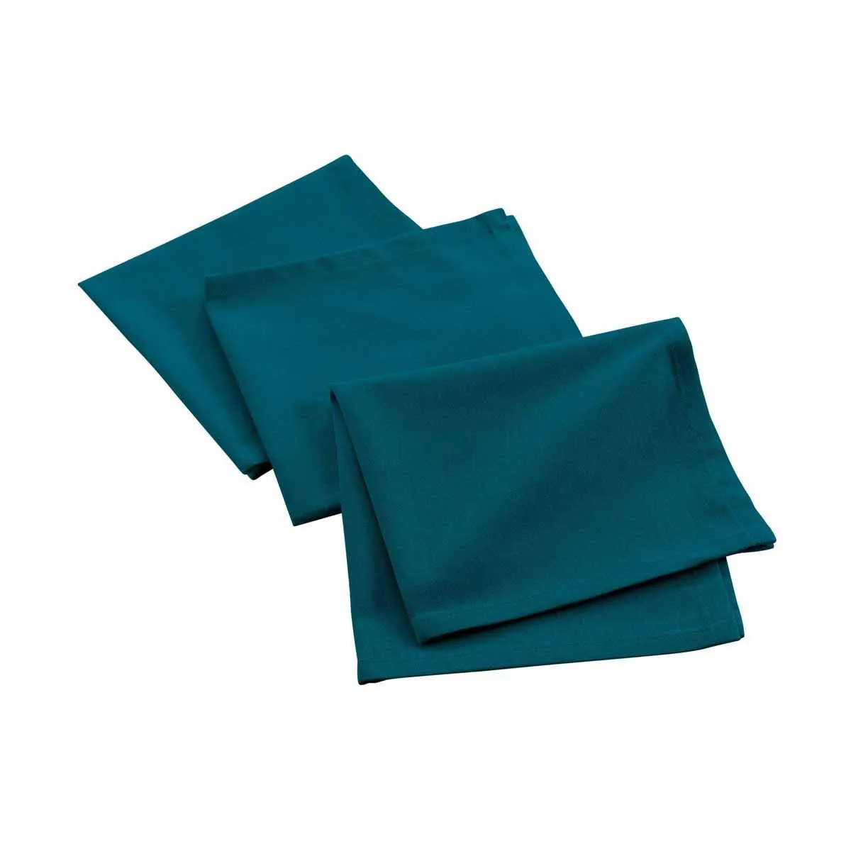Lot De 3 Serviettes De Table "mistral" 40x40cm Bleu Canard