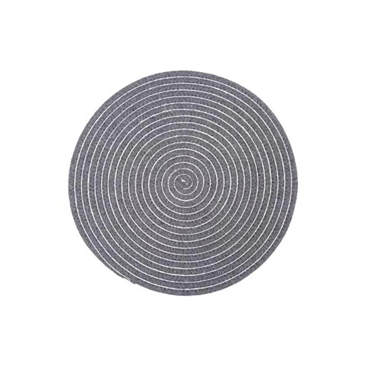 Set De Table Rond Déco "shiny" 35cm Gris Foncé