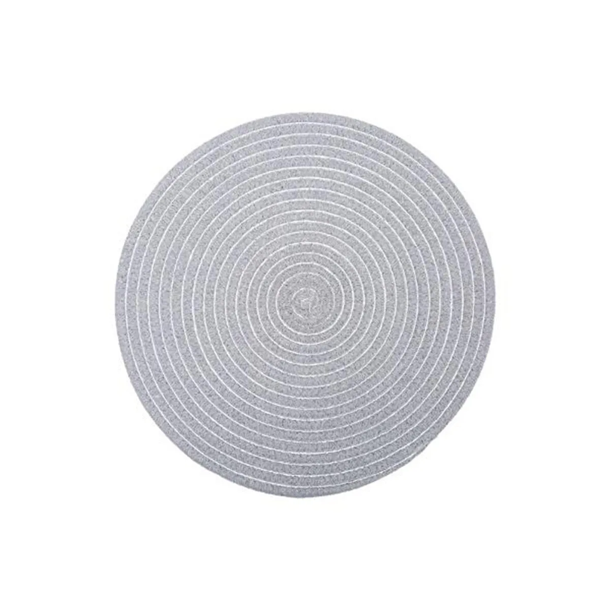 Set De Table Rond Déco "shiny" 35cm Gris Clair