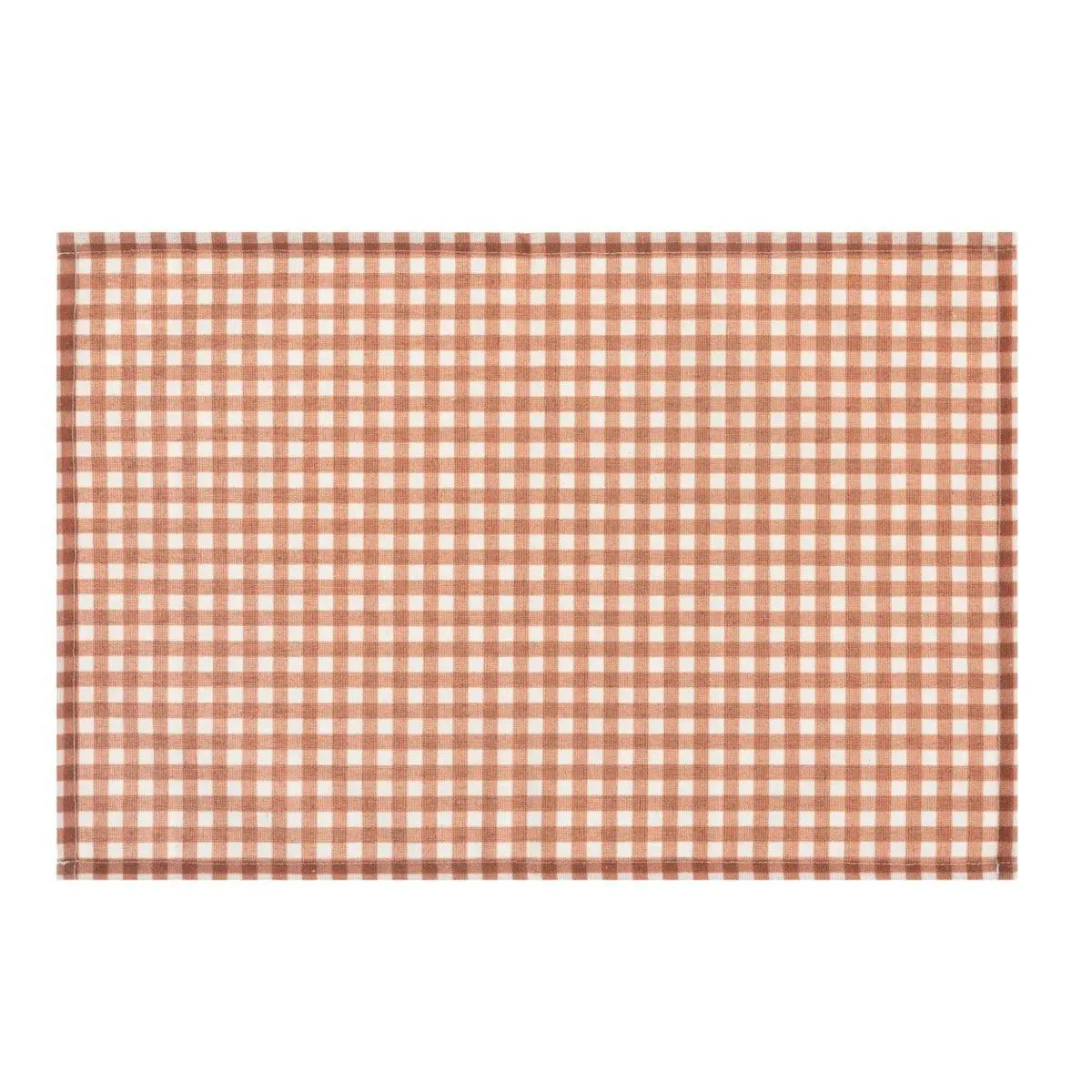 Set De Table À Carreaux "the Floral" 30x45cm Rouge Grenat