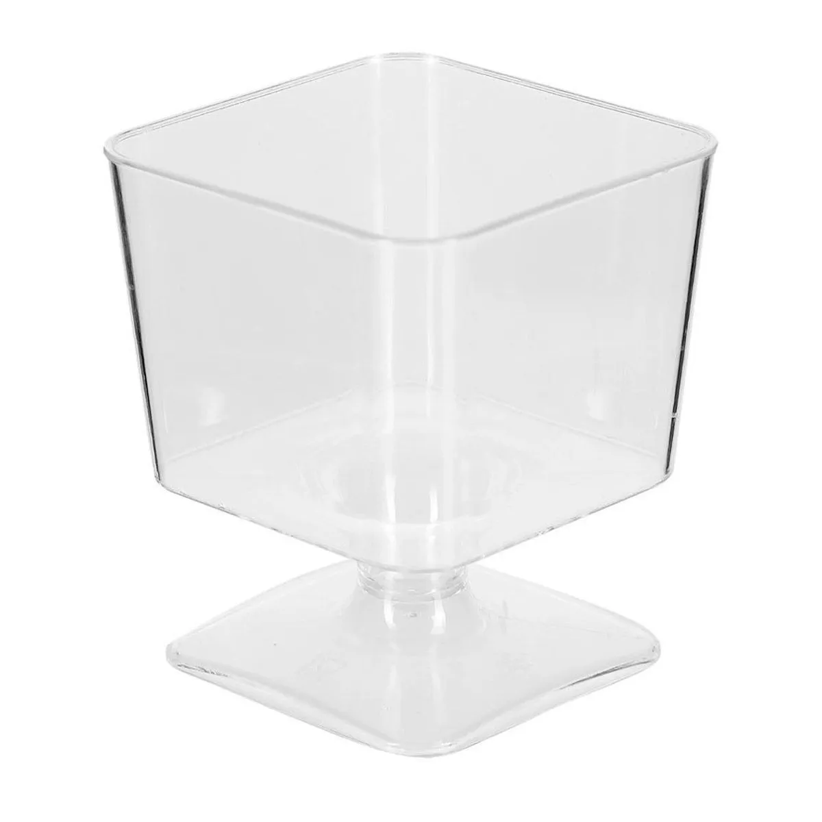 12 Verrines Carrées Sur Pieds Plastique - 5five