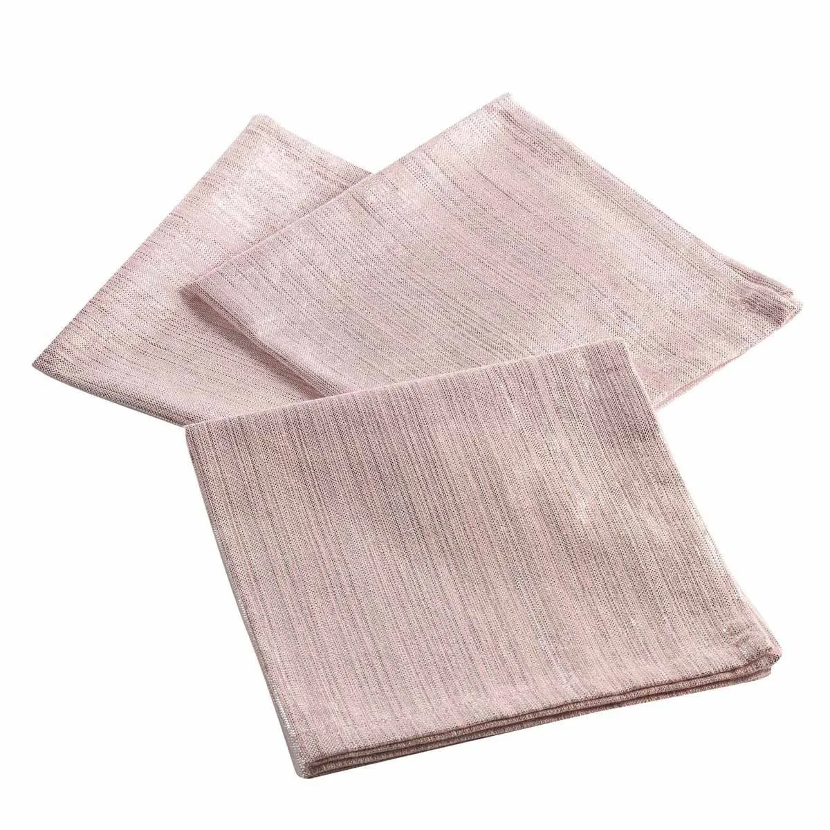 Lot De 3 Serviettes De Table "elegancia" 40x40cm Rose