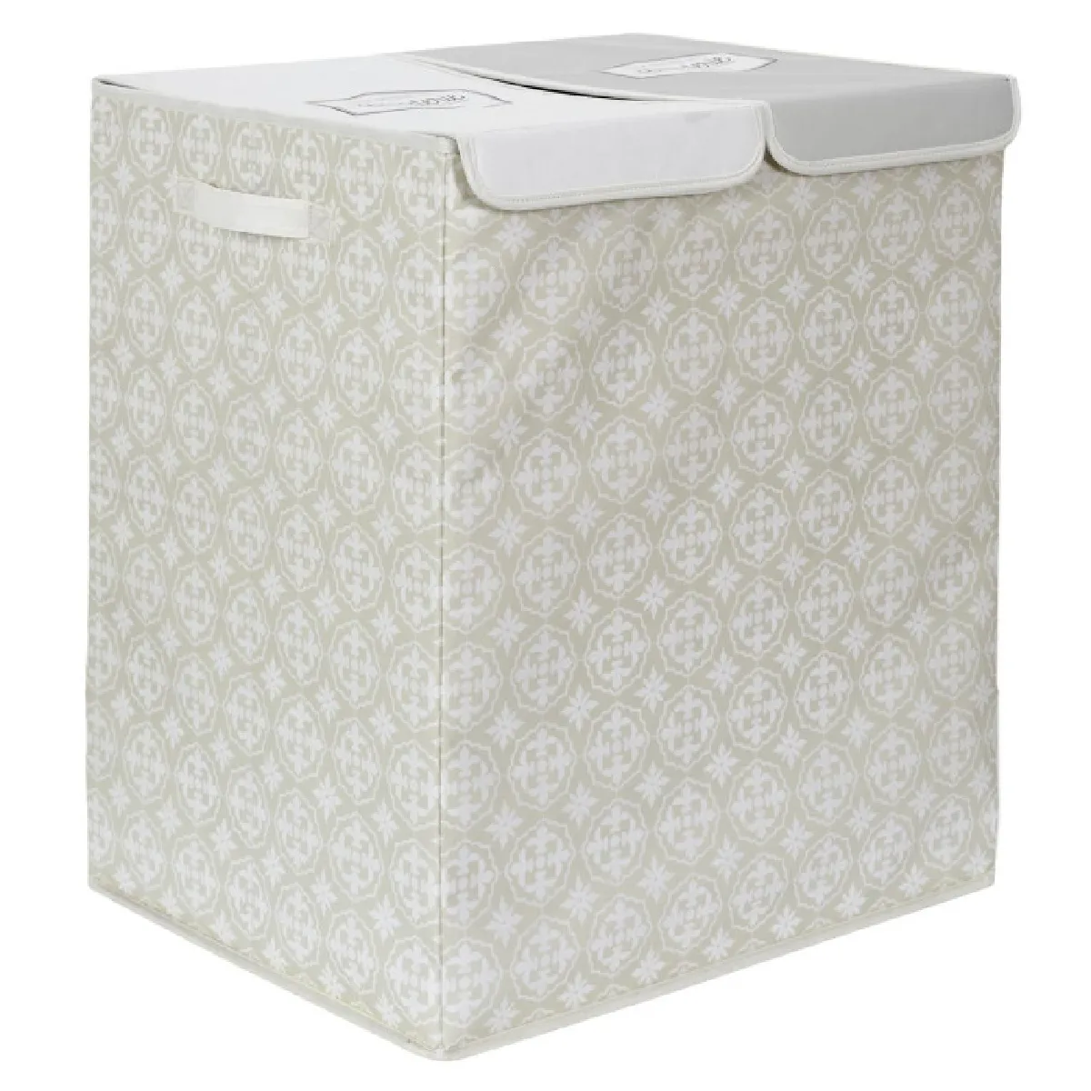 Panier À Linge - Je Cherche Une Idee - Beige - Double Compartiment