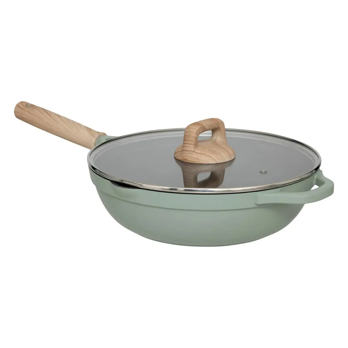 Sauteuse "horizon" En Fonte D'aluminium Vert D28cm - 5five