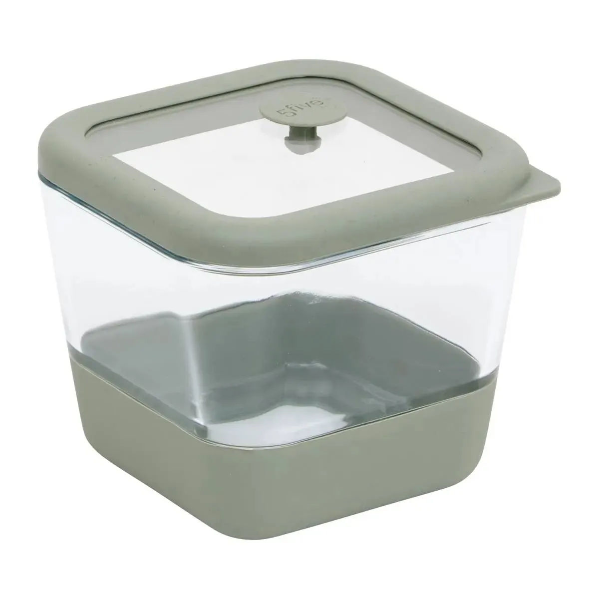 Boîte De Conservation Siliglass Carré 0,5l Gris - 5five