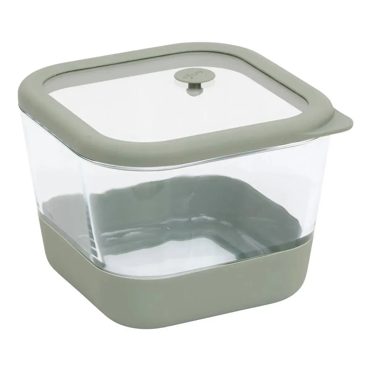 Boîte De Conservation Siliglass Carré 1,35l Gris - 5five