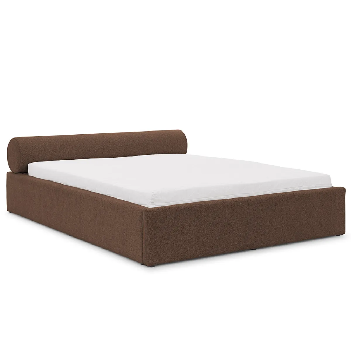 Billy - lit coffre - 140x190 cm - en tissu texturé - sommier inclus - Lisa Design