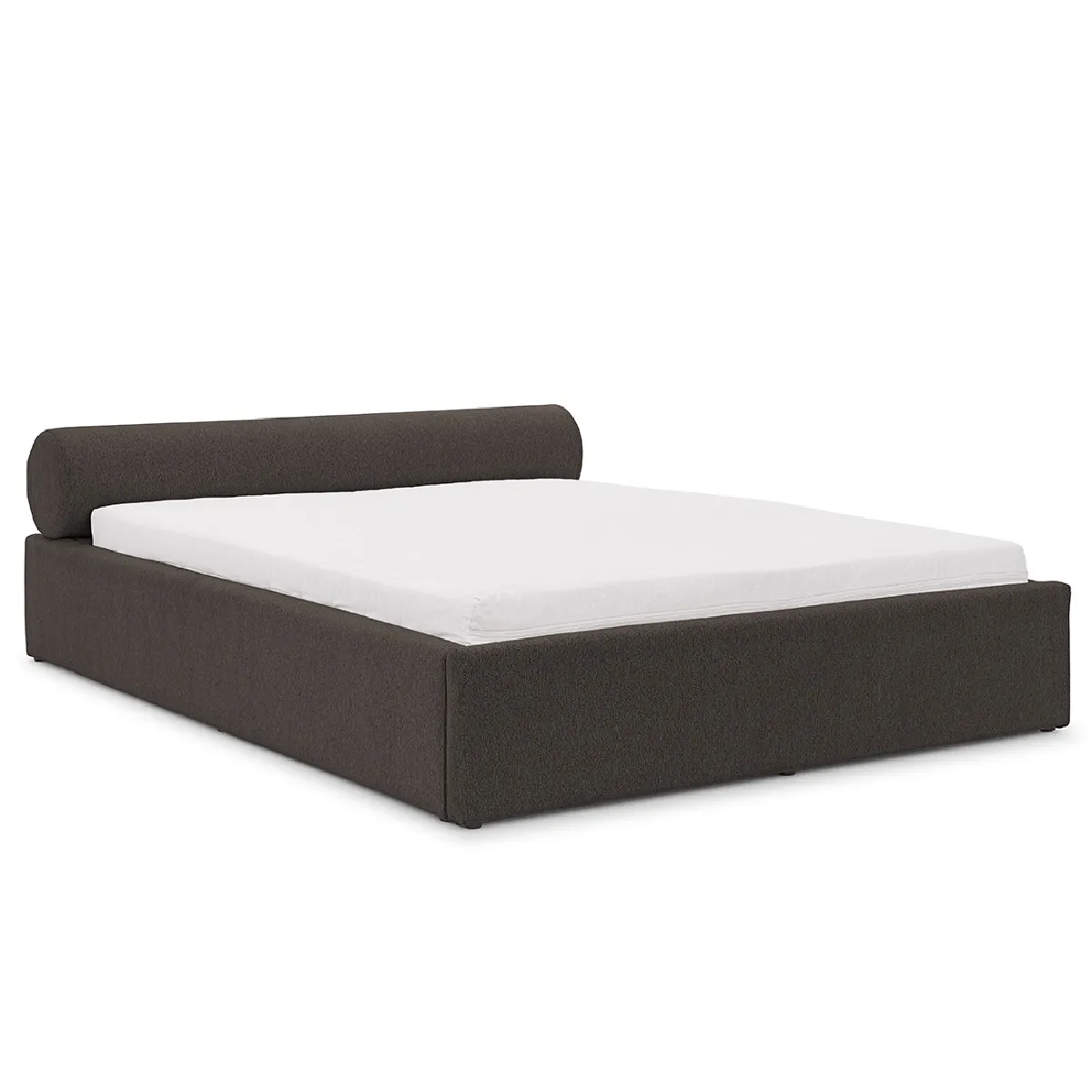 Billy - lit coffre - 140x190 cm - en tissu texturé - sommier inclus - Lisa Design