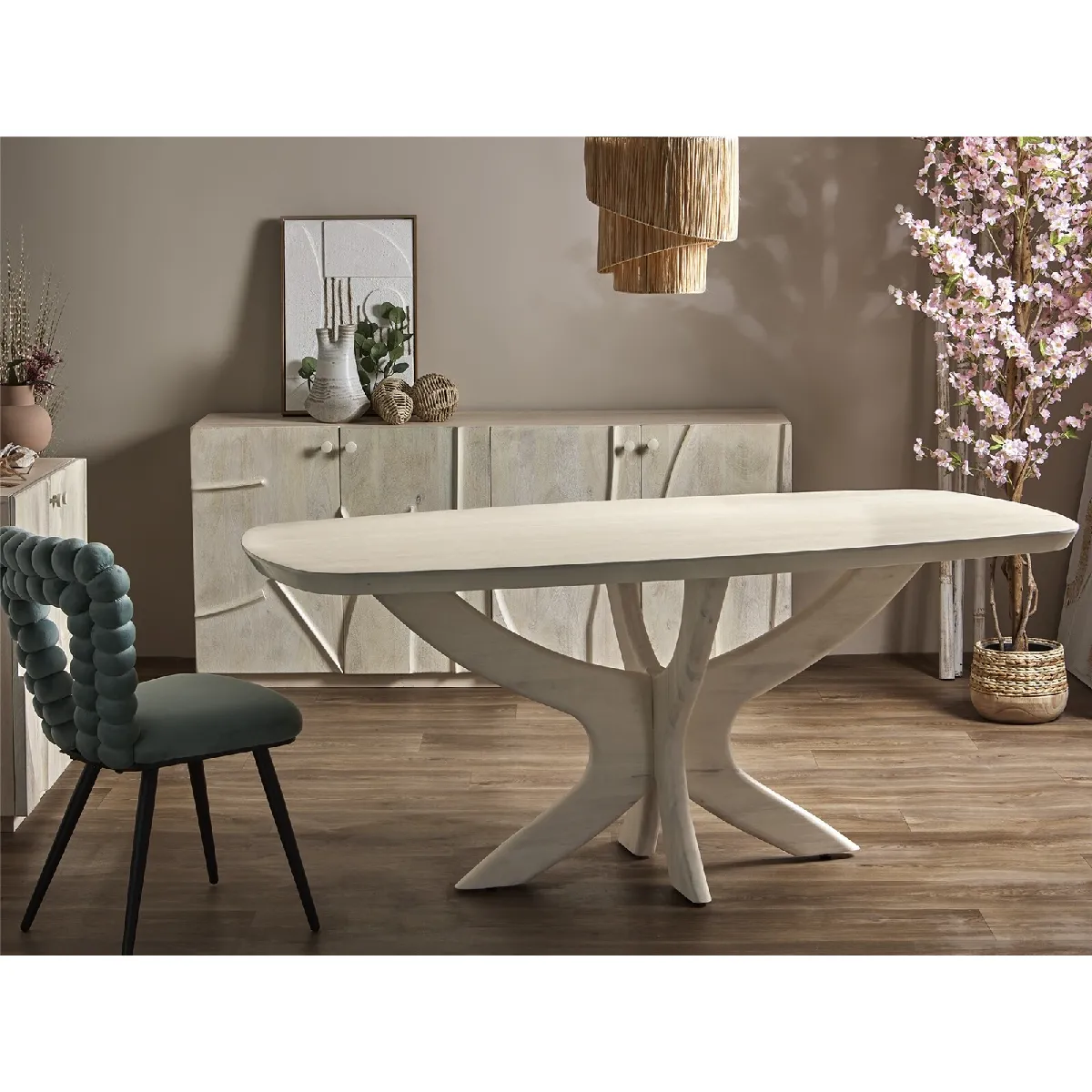 Table Ishaq mangue 180x90x77cm 180x90x77cm