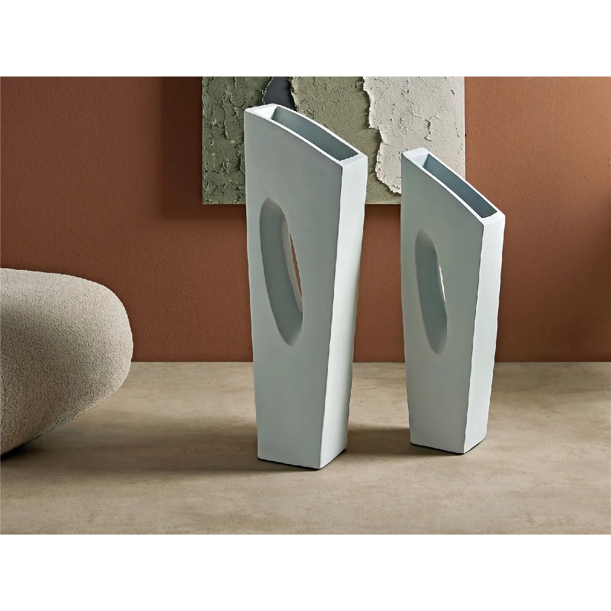 Vase beige Khaldun 90 cm x 2 28 x 18 x 90 cm