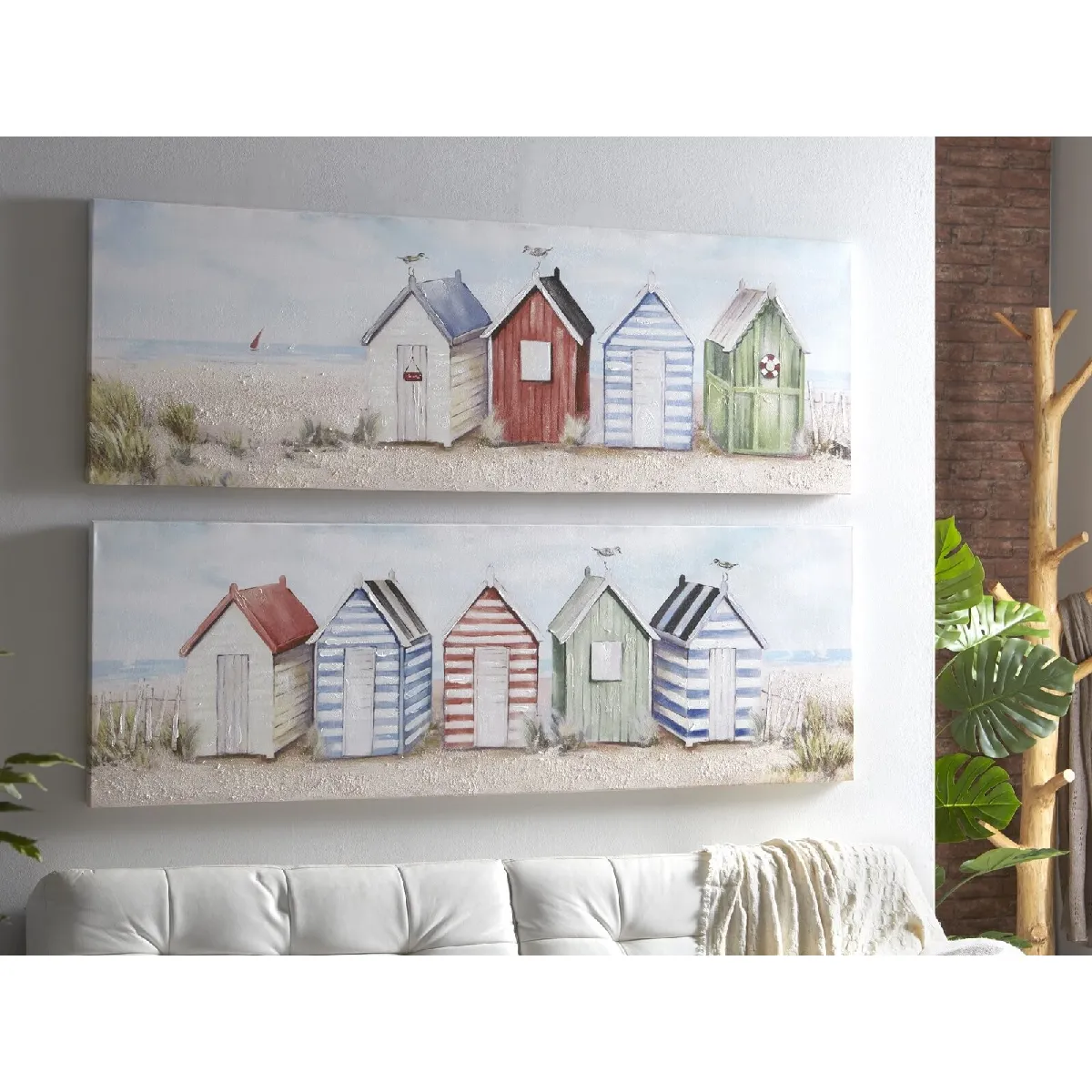 Toile imprimée Bains de plage, 50 pour cent huile, 150 x 50 cm, s 2, 150 x 3 x 50 cm