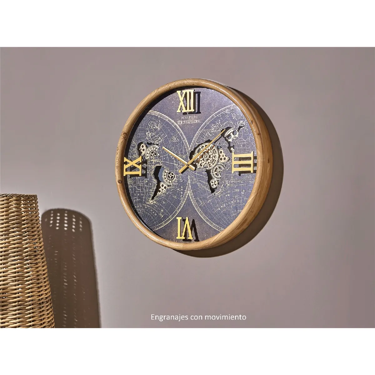 Mécanisme d horloge murale hémisphère occidental 62 cm x 62 cm