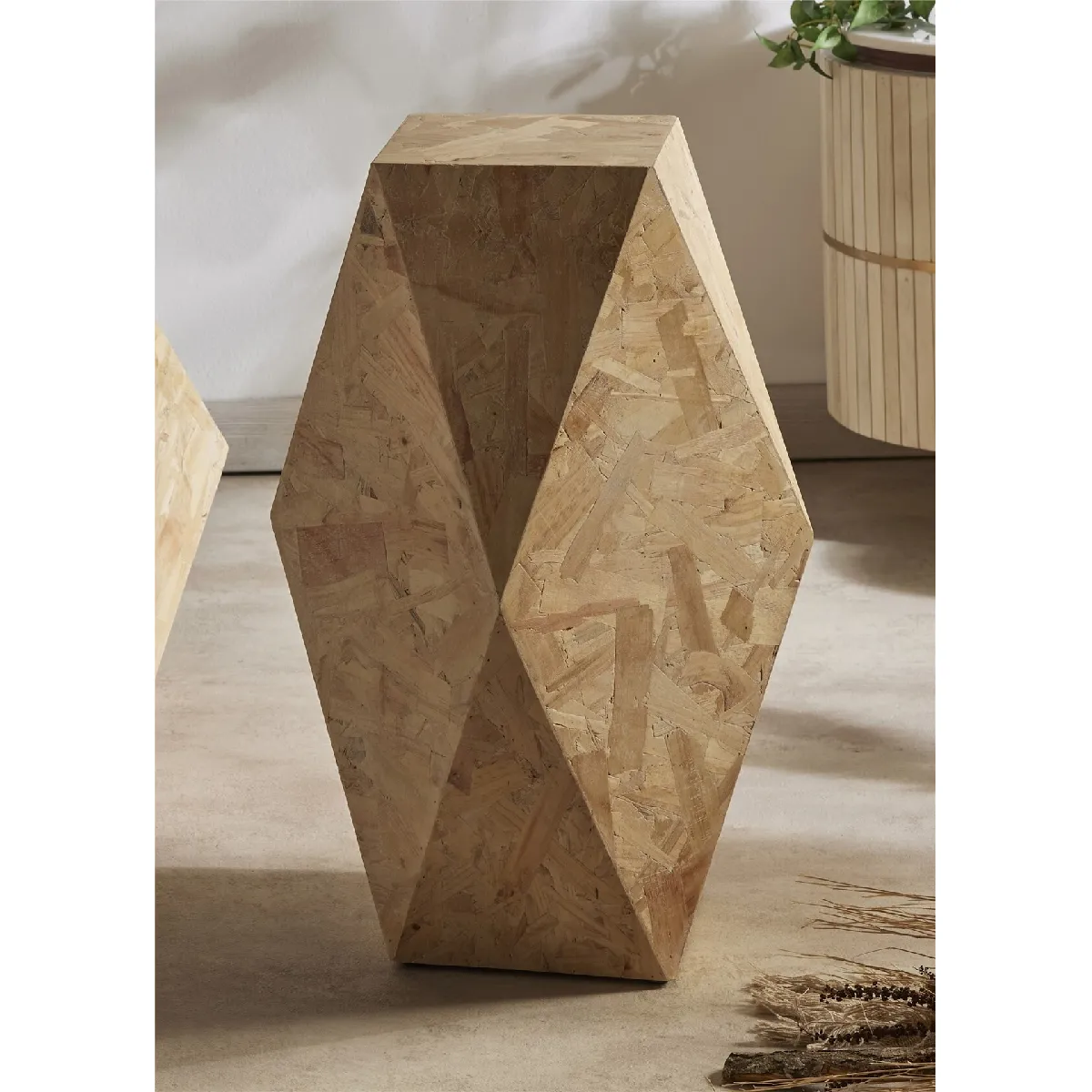 Table d'appoint géométrique 34x34x60cm 34dx60cm