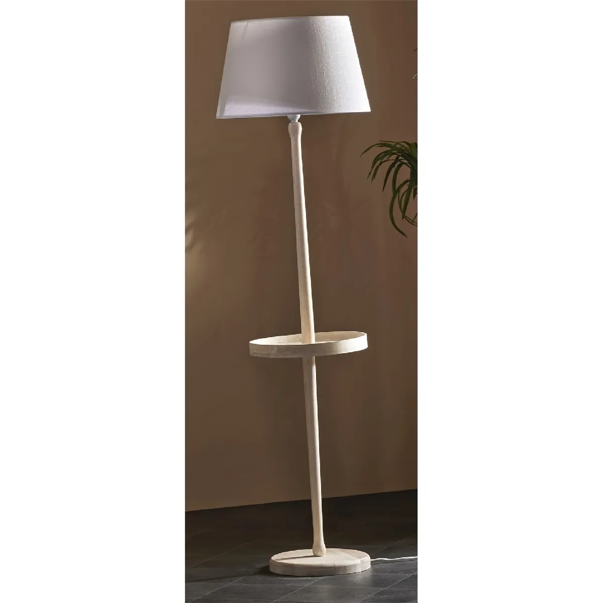 Lampadaire Soval, abat-jour blanc, 161 cm, 45 x 161 cm