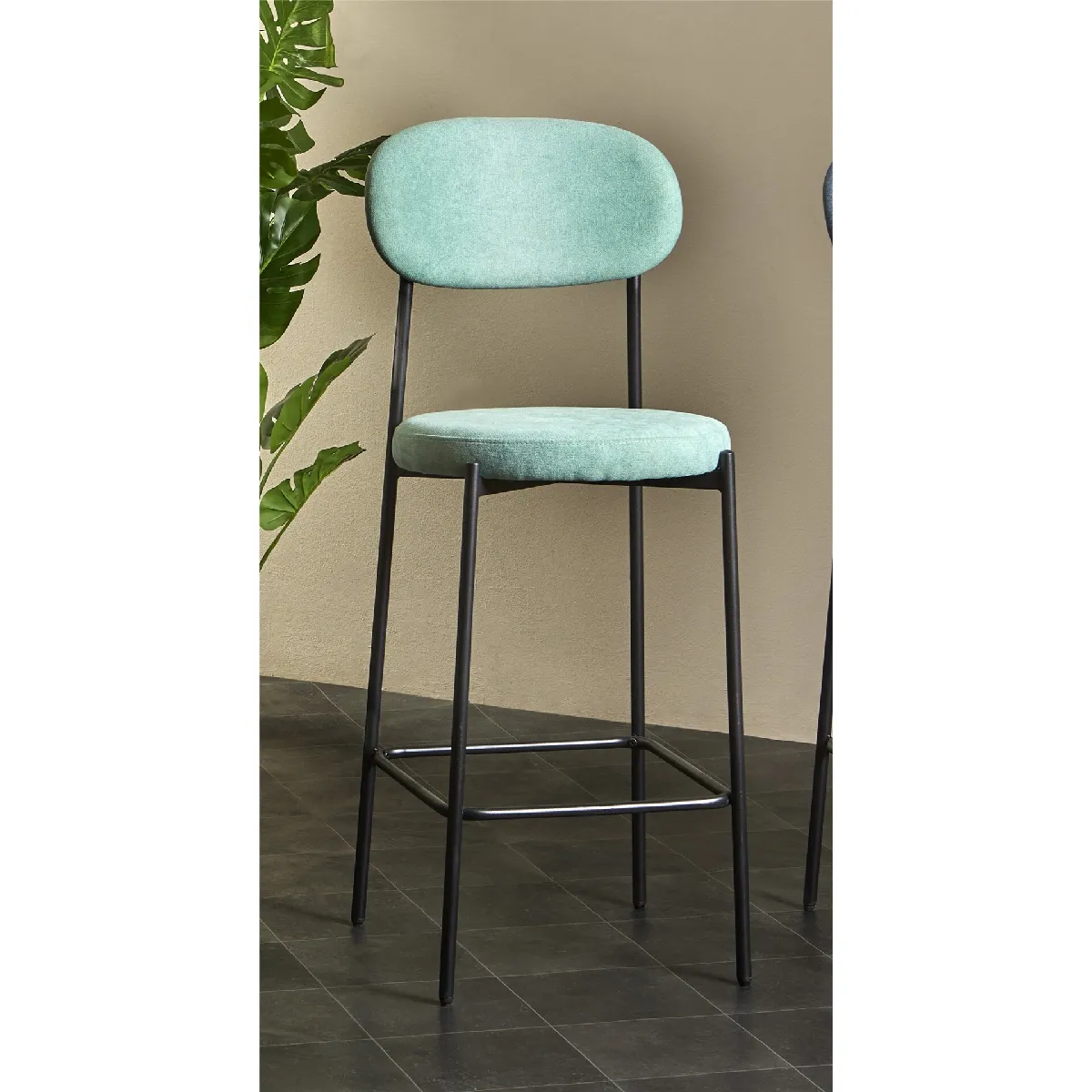 Tabouret de bar Maui turquoise 45x47x110cm