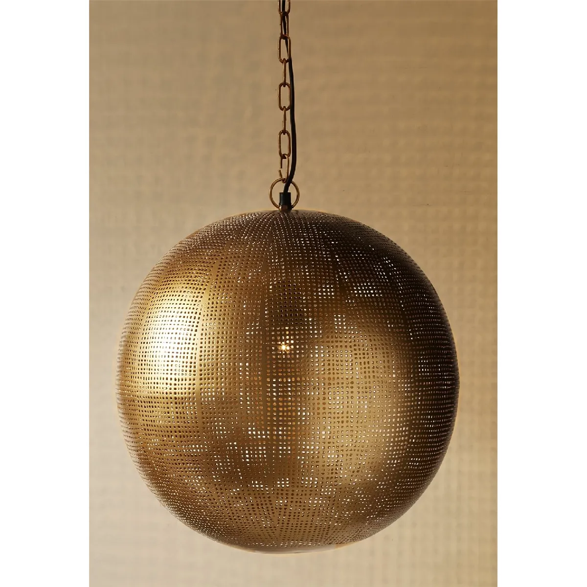 Plafonnier rond Charlotte doré 40 cm x 40 cm x 45 cm