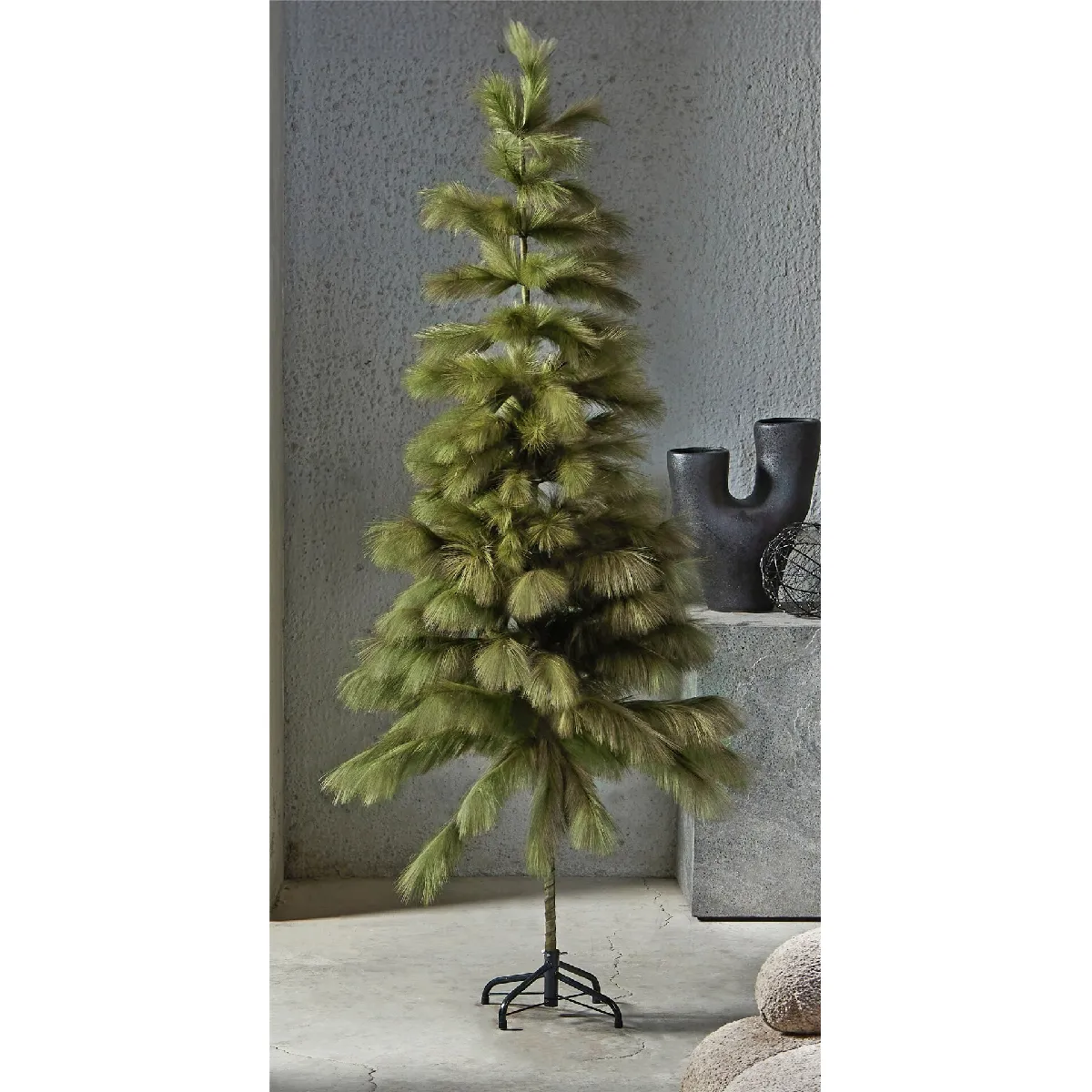 Sapin de Noël vert pampa 180 cm 80 x 180 cm