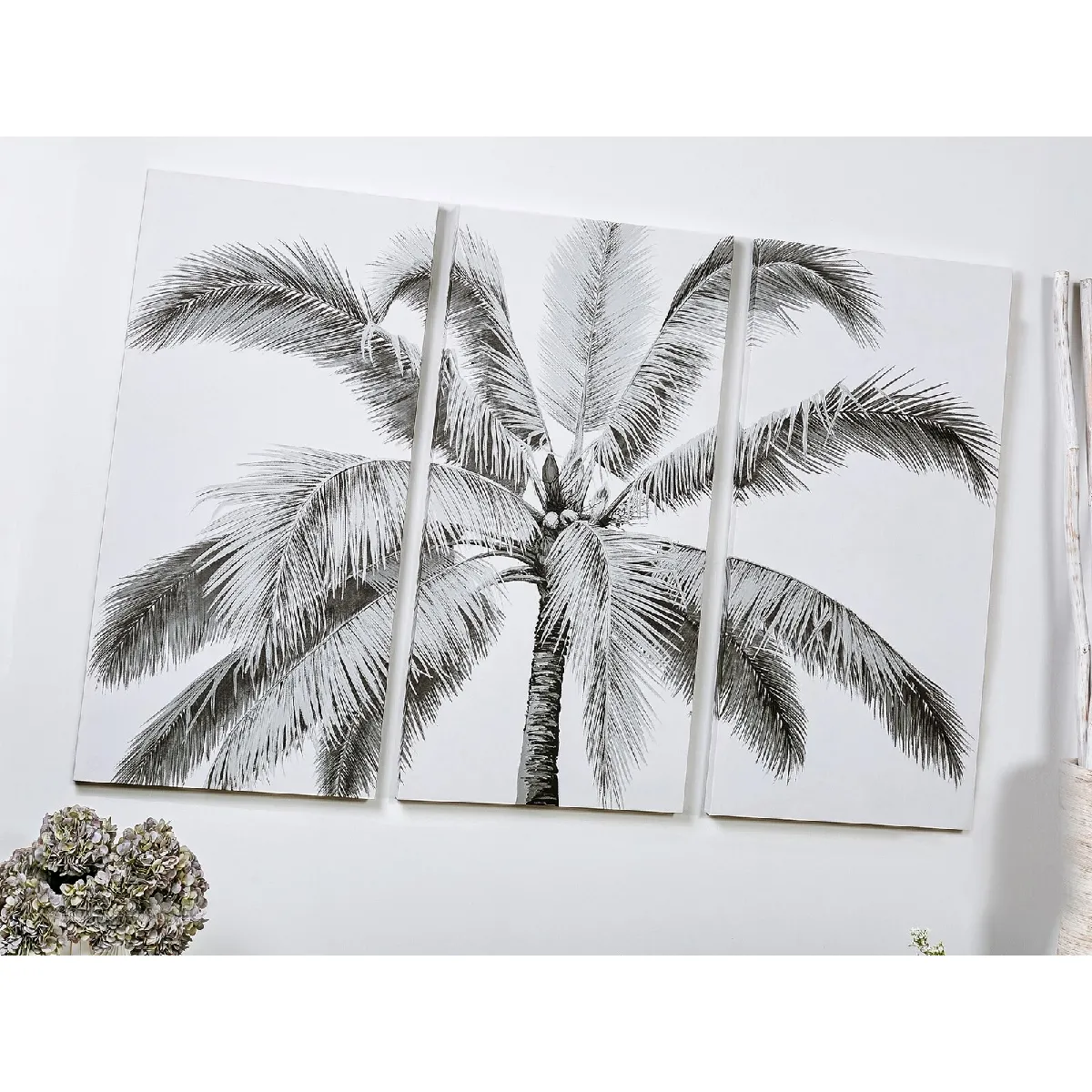 Toile imprimée palmiers 60x120cm s 3 60x3,8x120cm