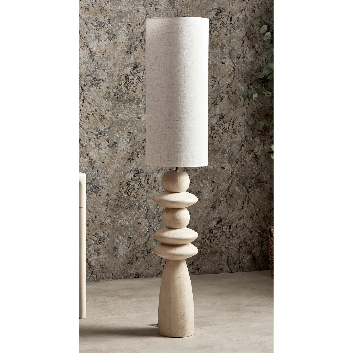 Lampe sur pied Gea en bois naturel 155 cm 30dx155 cm