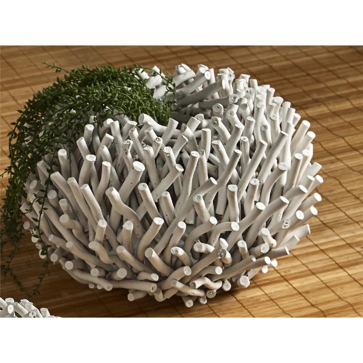 Jardinière en branches de mûrier blanc 50 cm x 50 cm x 30 cm